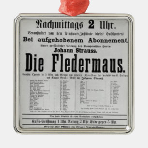 Plakatwerbung die Fledermaus durch Johann Silbernes Ornament