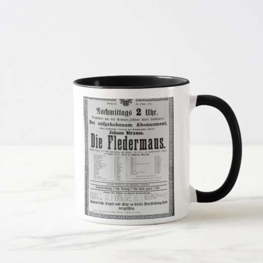 Plakatwerbung die Fledermaus durch Johann Tasse (Rechts)