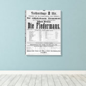 Plakatwerbung Die Fledermaus von Johann Leinwanddruck (Insitu (Holzboden))