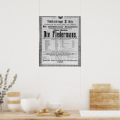 Plakatwerbung Die Fledermaus von Johann Poster (Küche)