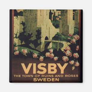 Plakatwerbung die Stadt von Visby, Schweden (colo Magnet