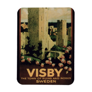 Plakatwerbung die Stadt von Visby, Schweden (colo Magnet