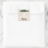 Plakatwerbung die Subskription Quadratischer Aufkleber (Tasche)