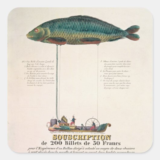 Plakatwerbung die Subskription Quadratischer Aufkleber (Vorderseite)