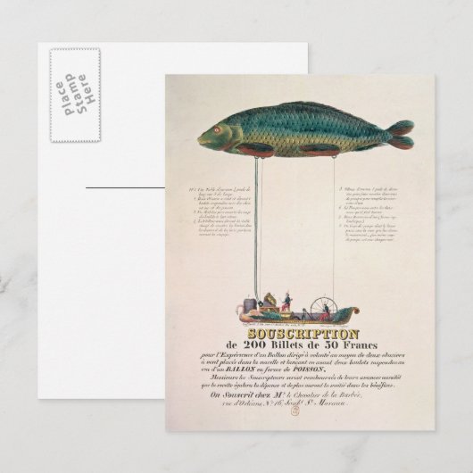 Plakatwerbung für das Abonnement Postkarte (Vorne/Hinten)