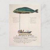 Plakatwerbung für das Abonnement Postkarte (Vorderseite)