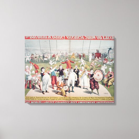 Plakatwerbung für den Barnum Leinwanddruck (Vorderseite)