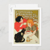 Plakatwerbung für die französische Chocolatfirma Postkarte (Vorne/Hinten)