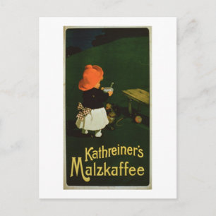 Plakatwerbung für "Kathreiner's Malt Coffee" Postkarte