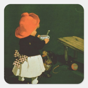 Plakatwerbung für "Kathreiner's Malt Coffee" Quadratischer Aufkleber