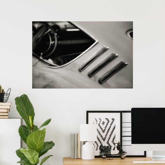 Plakatwerbung für klassische Autos Poster (Heimbüro)