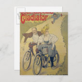 Plakatwerbung Gladiatorräder Postkarte (Vorne/Hinten)