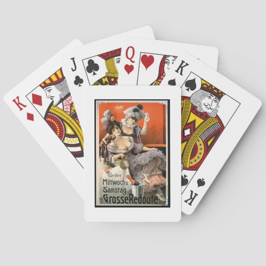 Plakatwerbung "Grosse Redoute" (Farblitho) Spielkarten (Rückseite)