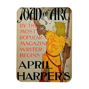 Plakatwerbung "Jeanne d'Arc" im April Harpers Magnet