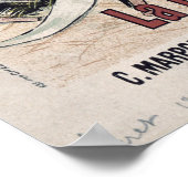 Plakatwerbung "La Terre" von Emile Zola, 1889 Poster (Ecke)