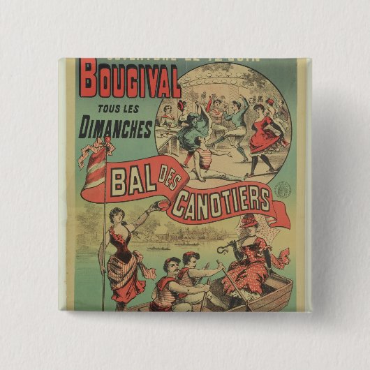 Plakatwerbung 'Le Bal des Canotiers Button (Vorderseite)