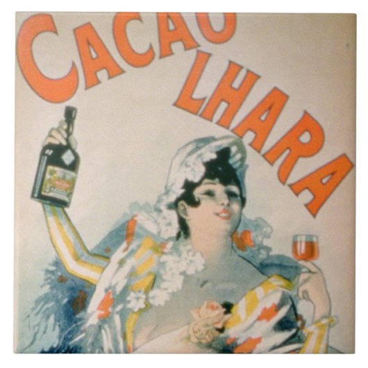 Plakatwerbung "Lhara Creme de Cacao", Digon ( Fliese (Vorderseite)