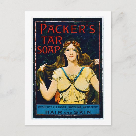 Plakatwerbung "Packer's Tar Soap" (farbig beleucht Postkarte (Vorderseite)