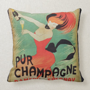 Plakatwerbung "Pur Champagne", von Damery, E Kissen