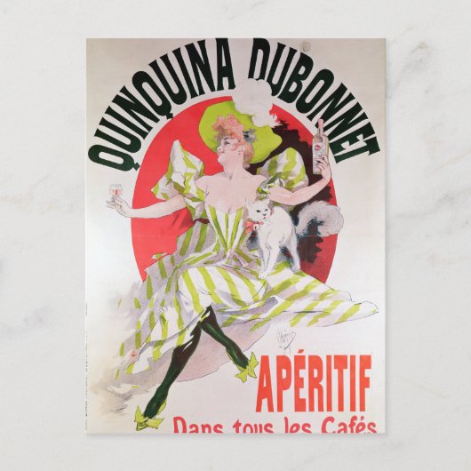Plakatwerbung Quinquina Dubonnet' Postkarte (Vorderseite)