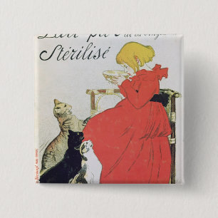 Plakatwerbung reine entkeimte Milch Button