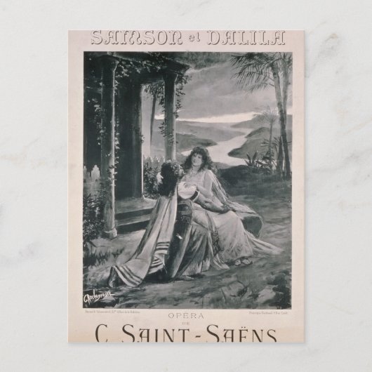 Plakatwerbung "Samson and Dalila" Postkarte (Vorderseite)