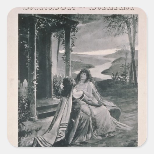 Plakatwerbung "Samson and Dalila" Quadratischer Aufkleber (Vorderseite)
