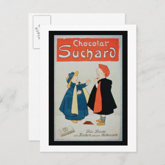 Plakatwerbung "Suchard Chocolate" (Farbe beleuchte Postkarte (Vorne/Hinten)