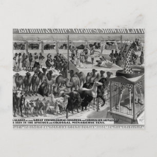 Plakatwerbung: 'The Barnum and Bailey Postkarte