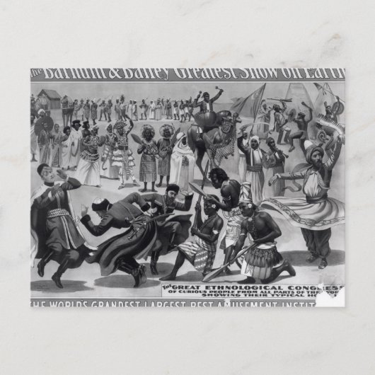 Plakatwerbung: 'The Barnum and Bailey Postkarte (Vorderseite)