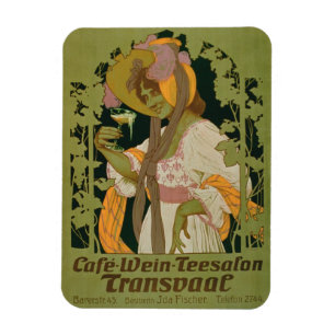 Plakatwerbung "Transvaal" ein Kaffee, Wein und Magnet