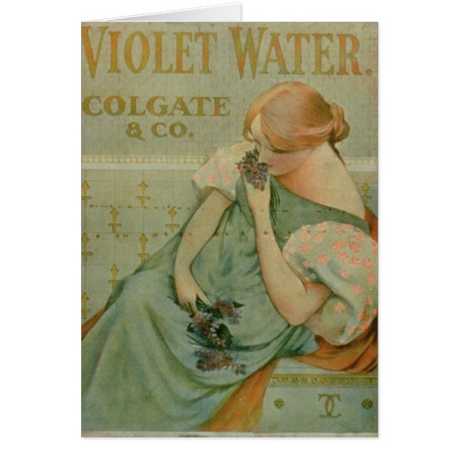 Plakatwerbung "violettes Wasser", durch Colgate u. (Vorne)