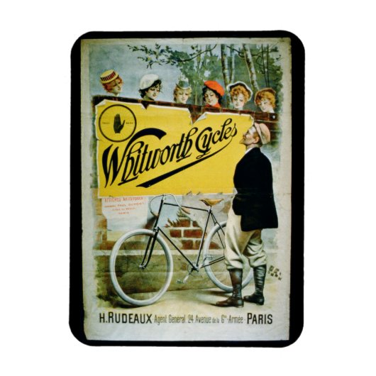 Plakatwerbung 'Whitworth Cycles', Paris (colo) Magnet (Vertikal)