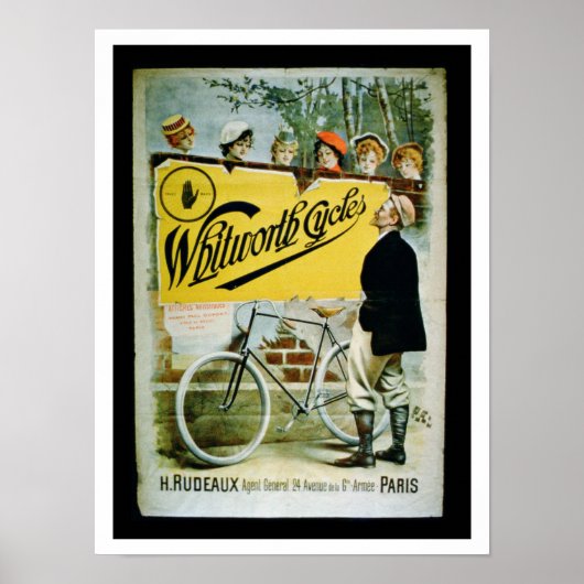 Plakatwerbung 'Whitworth Cycles', Paris (colo) Poster (Vorne)