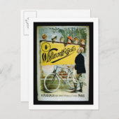 Plakatwerbung 'Whitworth Cycles', Paris (colo) Postkarte (Vorne/Hinten)