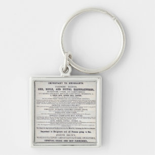 Plakatwerbungs-Emigrantdienstleistungen Schlüsselanhänger