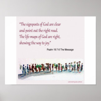 Plakatwörter zum Leben durch - Masse und Wegweiser Poster