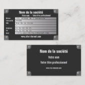 Plakette constructeur visitenkarte (Vorne/Hinten)