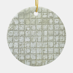 Plakette des ideographischen Schreibens vom Tempel Keramik Ornament