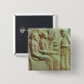 Plakette, die, c.450 BC anbieten darstellt Button (Vorne & Hinten)