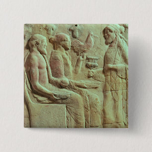 Plakette, die, c.450 BC anbieten darstellt Button