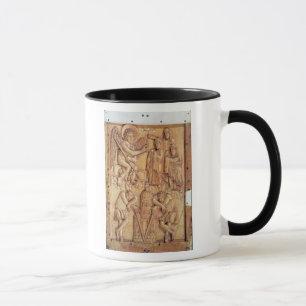 Plakette, welche die heiligen Frauen am Grab Tasse