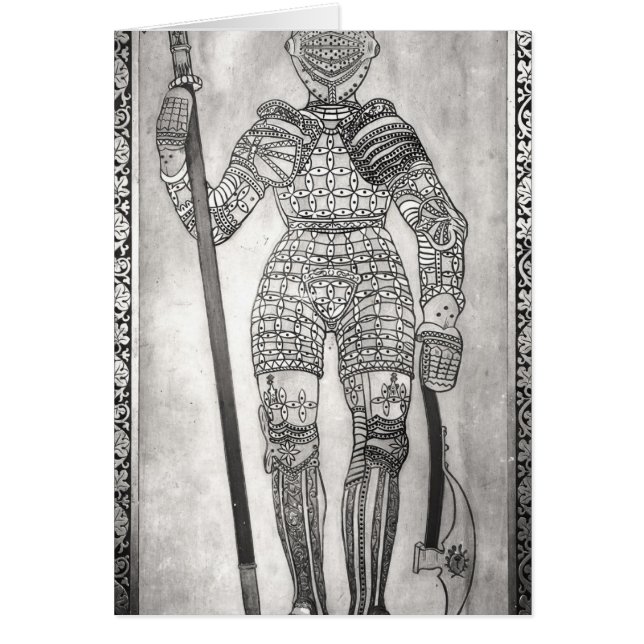 Plakette, welche die Rüstung von Jeanne d'Arc (Vorne)