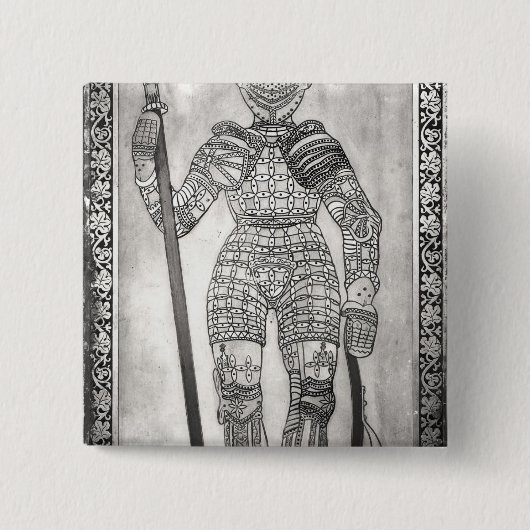 Plakette, welche die Rüstung von Jeanne d'Arc Button (Vorderseite)