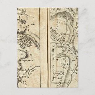Plan 2 von Philadelphia nach New York Postkarte