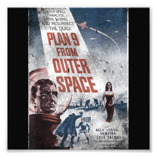 PLAN 9 FROM OUTER SPACE Filmplakat Vintage-Film Fotodruck