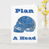 Plan A Kopf Humorisches Konzept Karte (Gelbe Blume)