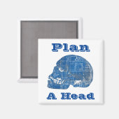 Plan A Kopf Humorisches Konzept Magnet (Vorderseite/Rückseite)