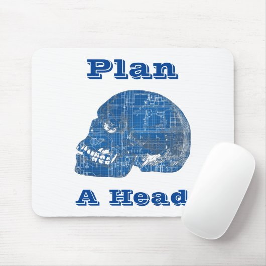 Plan A Kopf Humorisches Konzept Mousepad (Mit Mouse)