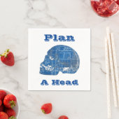 Plan A Kopf Humorisches Konzept Serviette (Beispiel)